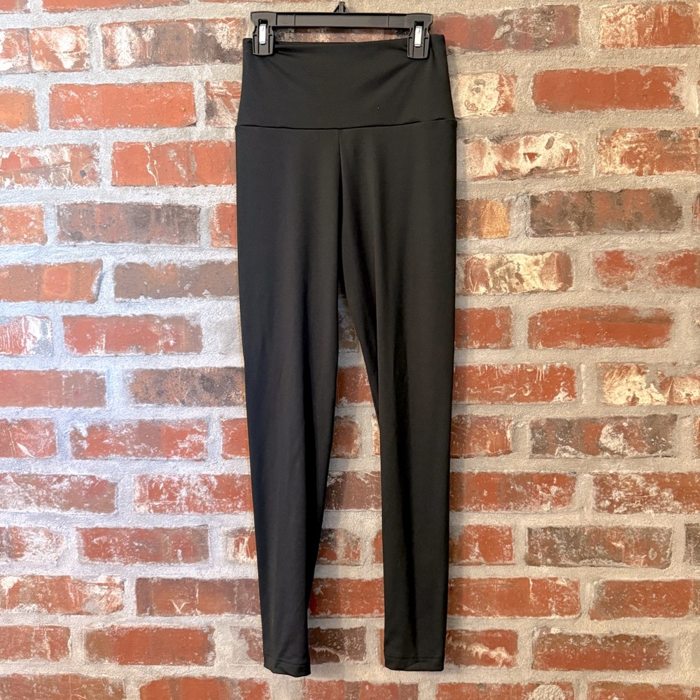 #288 - Varsity Black High-Waisted Leggings